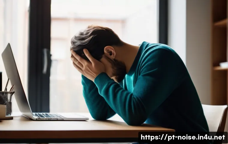 소음진동 측정 실습 팁 - **Prompt 1: The Silent Struggle of Constant Noise**
"A close-up shot of an adult individual, app...