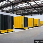 Home 20 소음진동 전문가로 성장하는 법 - A modern industrial factory interior showing heavy machinery like hydraulic presses and compressors ...