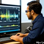 소음진동 데이터 분석 도구 추천 - Photorealistic acoustic engineering laboratory in São Paulo, Brazil, a Brazilian vibration analyst w...